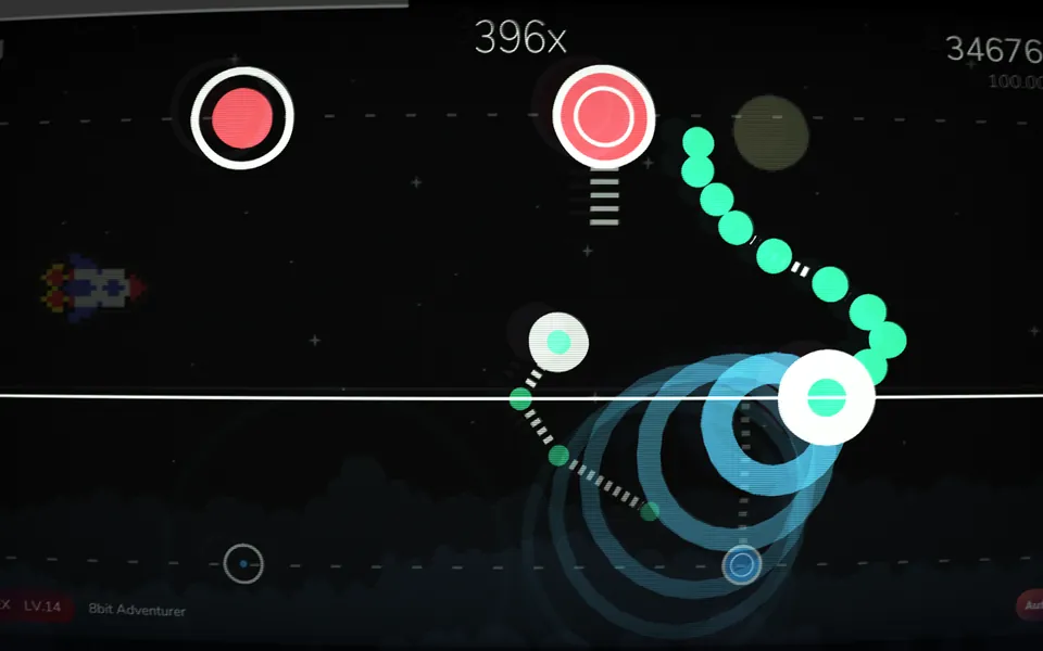 Schermata di gioco di Cytoid
