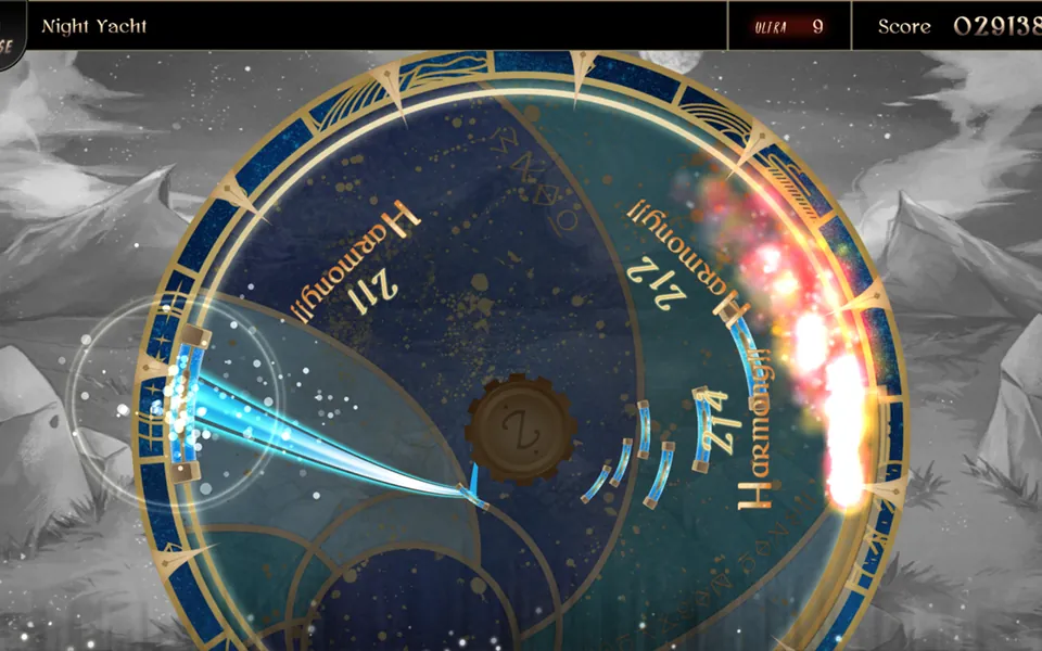 Schermata di gioco di Lanota